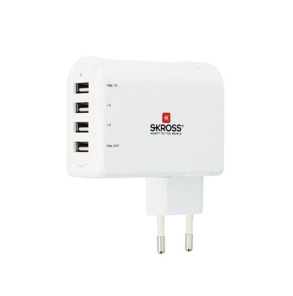 Allows you to charge 4 devices at a time, taking up just one outlet.