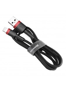 Hållbar USB / Lightning-kabel med nylonfläta.