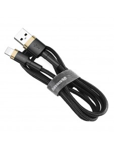 Hållbar USB / Lightning-kabel med nylonfläta.