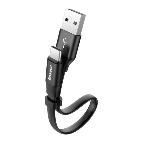 Den platta 23 cm USB-kabeln med USB-C-kontakt.