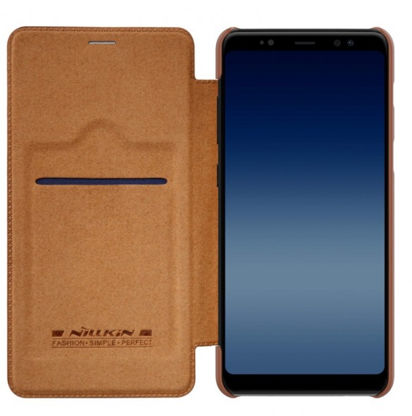 Nillkin Qin Book Case för Samsung Galaxy A8 2018 - Brun