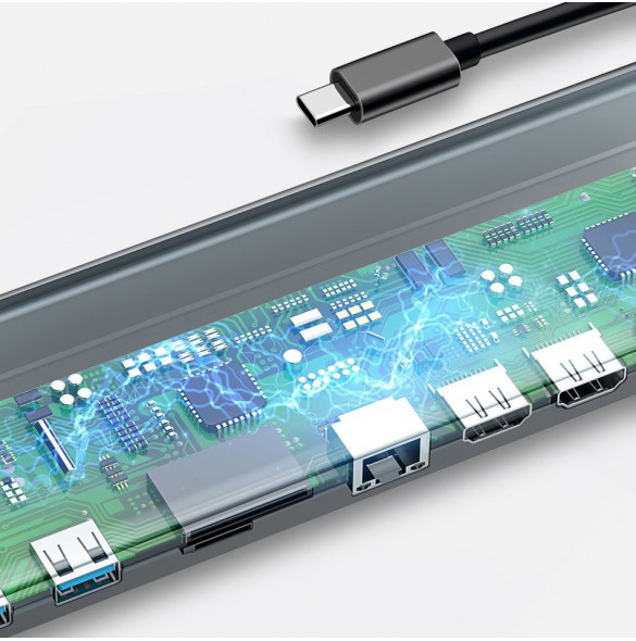 Multifunktionell 10 expansionsgränssnitt navkonstruktion, med Type-C