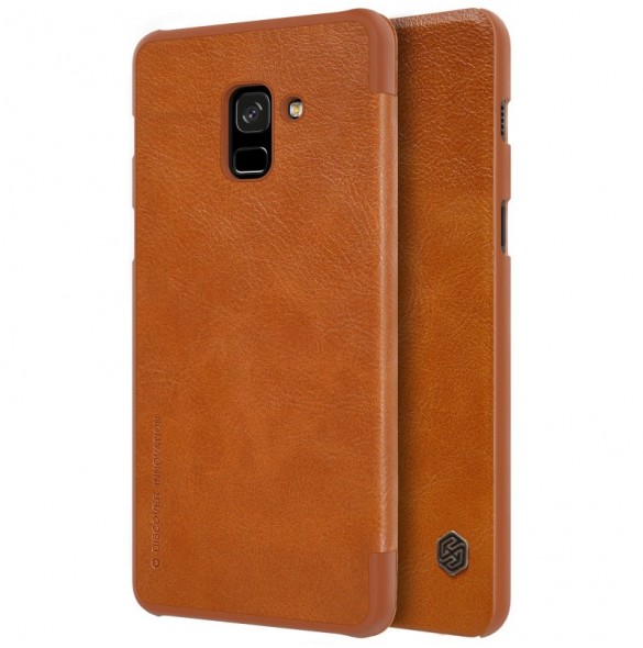 Nillkin Qin Book Case för Samsung Galaxy A8 2018 - Brun