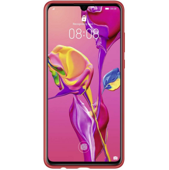 Huawei 51992848 Skyddsväska PU Skal till Huawei P30 - Röd