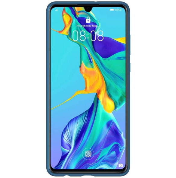 Huawei 51992850 Skyddsväska PU Skal till Huawei P30 - Denim Blå