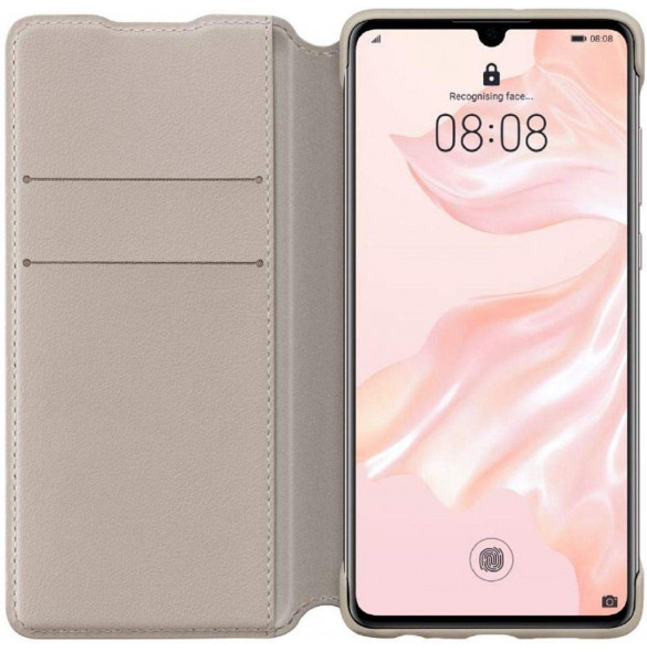 Huawei 51992858 Wallet Cover for Huawei P30 - Khaki