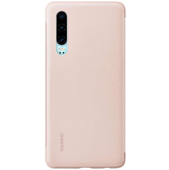 Huawei 51992862 Smart View Flip Cover Bookcase Typfall med Smart Window för Huawei P30 - Rosa