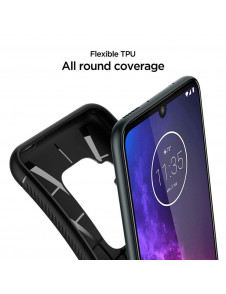 Matt svart och väldigt snyggt omslag Motorola One Zoom.