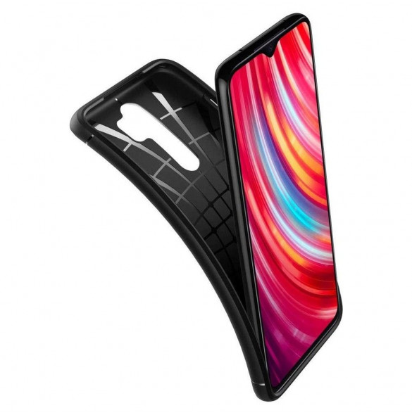 Xiaomi Redmi Note 8 Pro och väldigt snyggt skydd från Spigen.