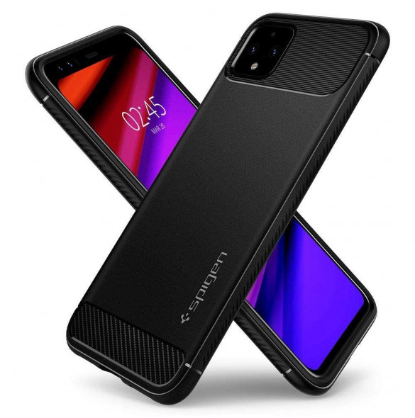Matt svart och väldigt snyggt omslag Google Pixel 4 XL.