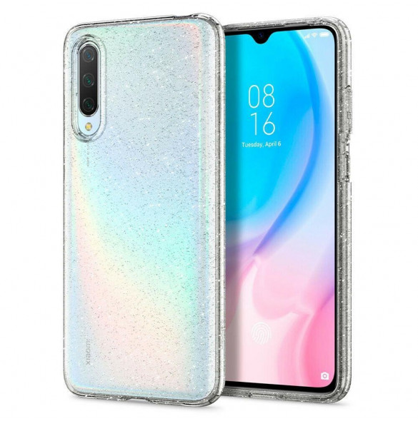 Glitter kristall kvarts och väldigt snyggt omslag Xiaomi Mi A3.