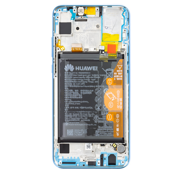 LCD-skärm + beröringsenhet + framsida Huawei Honor 10 Lite - Safirblå (Service Pack)