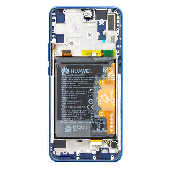 LCD-display + beröringsenhet + framsida Huawei P Smart Z - Blå (Service Pack)