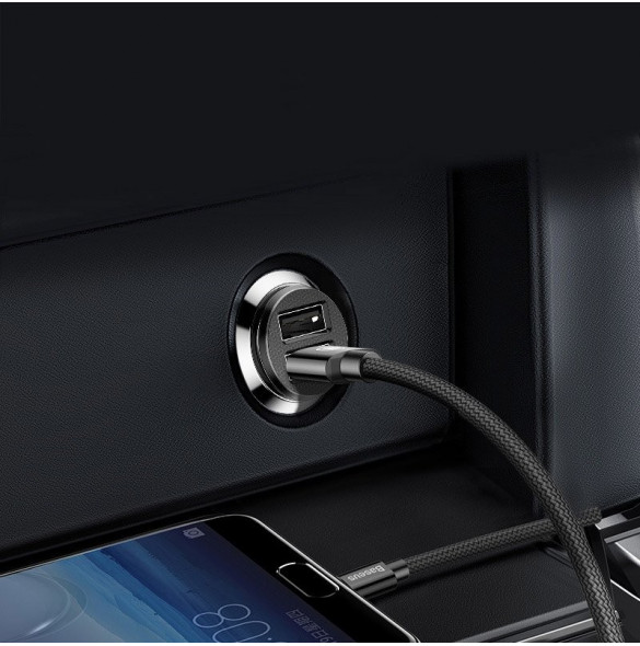 Baseus Grain Billaddare Mini Universal Smart Billaddare 2x USB 3.1A - Vit (CCALL-ML02)