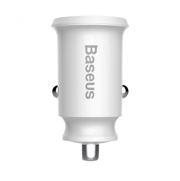 Baseus Grain Billaddare Mini Universal Smart Billaddare 2x USB 3.1A - Vit (CCALL-ML02)
