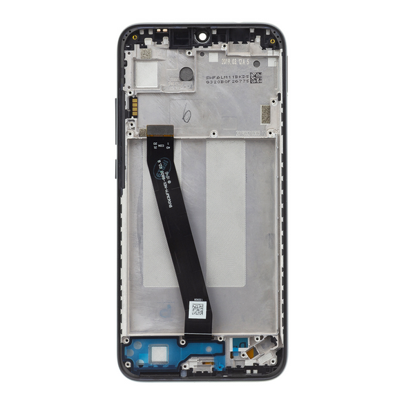 LCD-skärm + beröringsenhet + framsida för Xiaomi Redmi 7 - Svart