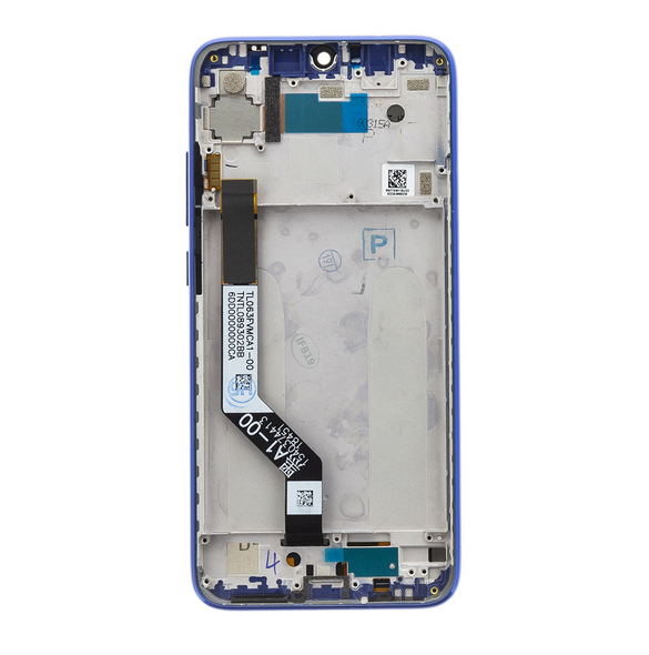 LCD-skärm + beröringsenhet + framsida för Xiaomi Redmi Note 7 - Blå