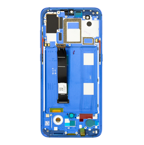 LCD-display + Touch Unit + Framsida för Xiaomi Mi 9 - Blå