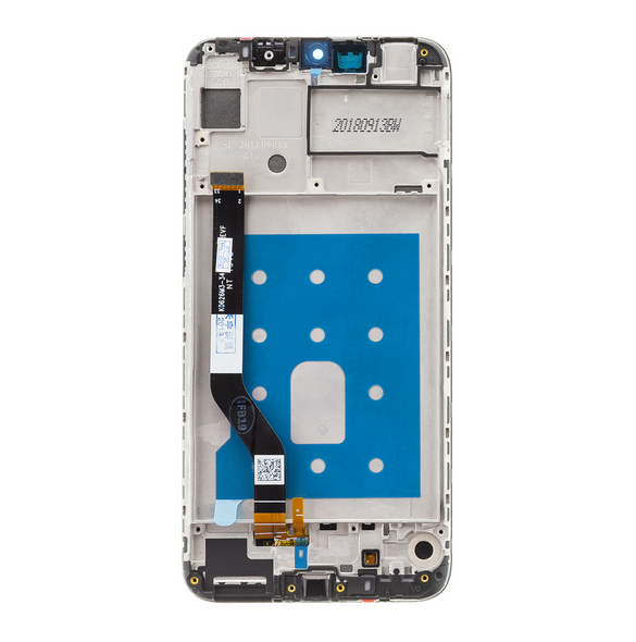 LCD-display + beröringsenhet + framsida Huawei Y7 2019 - Blå