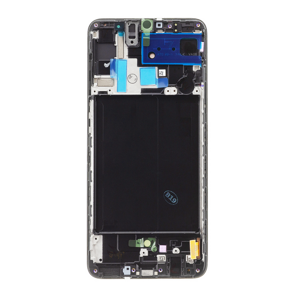 LCD-display + Touch Unit Samsung Galaxy A70  A705 - Svart (Service Pack)
