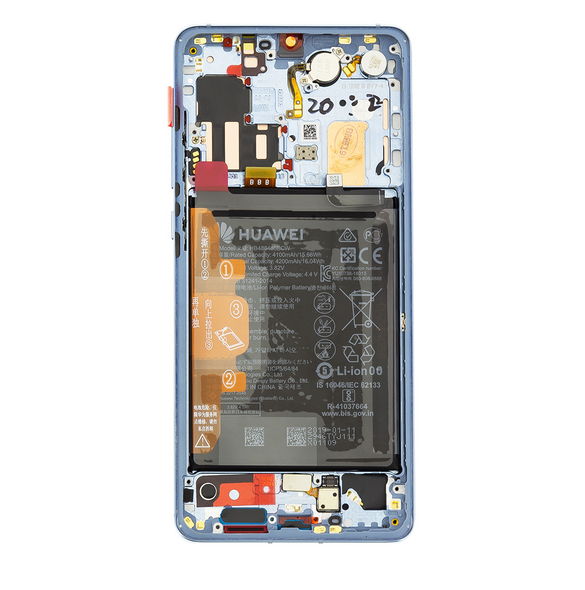 LCD-skärm + beröringsenhet + framsida Huawei P30 Pro - Andningskristall (Service Pack)