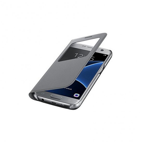 Samsung EF-CG930PBE S-View Case Vikbart Fodral Till Samsung Galaxy S7 - Svart