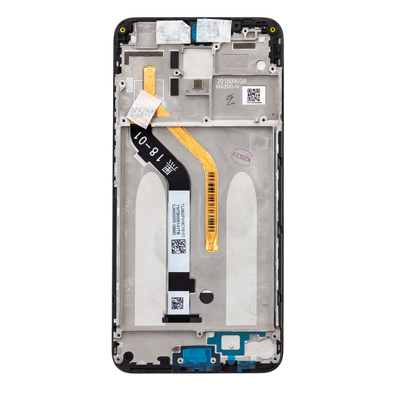 LCD-display + Touch Unit + Framsida för Xiaomi Pocophone F1 - Svart (Service Pack)