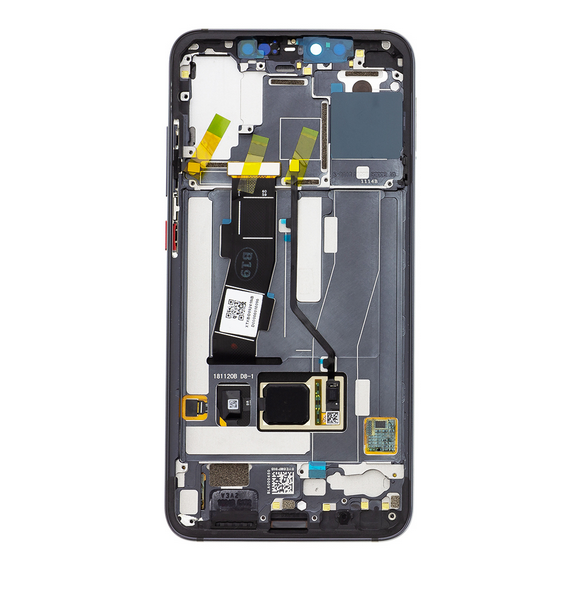 LCD-skärm + beröringsenhet + framlucka för Xiaomi Mi 8 Pro - Djupplint (Service Pack)