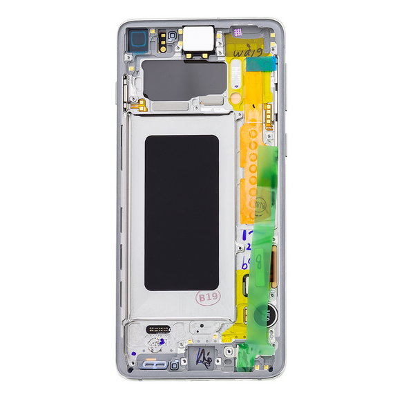 LCD-display + Touch Unit Samsung Galaxy S10 G973 - Vit (Service Pack)