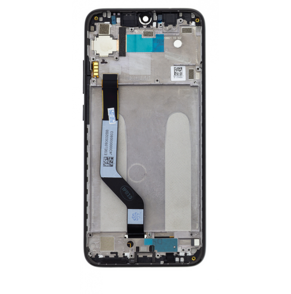 LCD-skärm + beröringsenhet + framsida för Xiaomi Redmi Note 7 - Svart