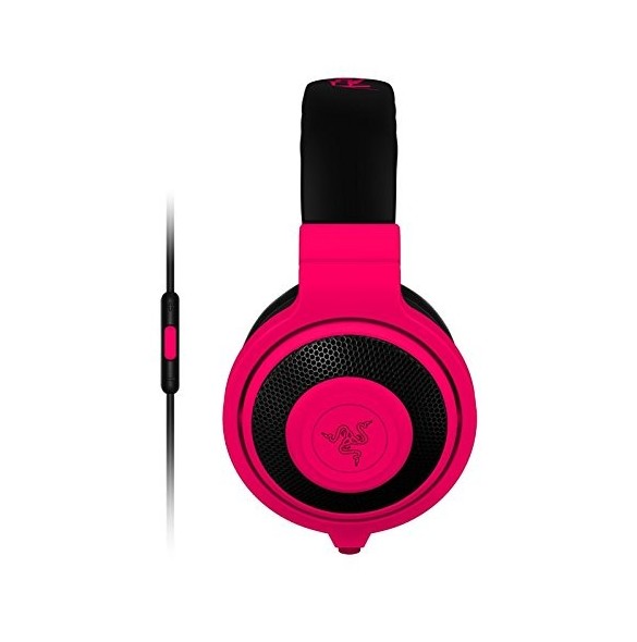Razer Kraken Mobile - Analoga Gaming och Musikhörlurar Neon Röd