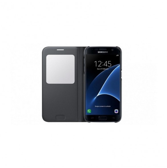 Samsung EF-CG930PBE S-View Case Vikbart Fodral Till Samsung Galaxy S7 - Svart
