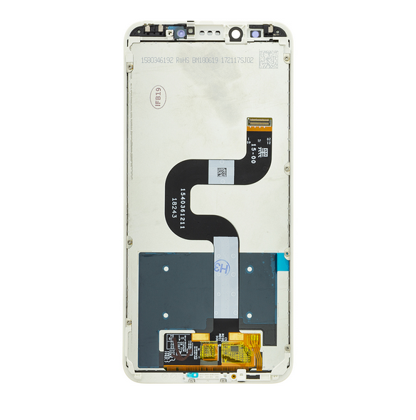 LCD-display + Touch Unit + Framsida för Xiaomi Mi A2 - Vit