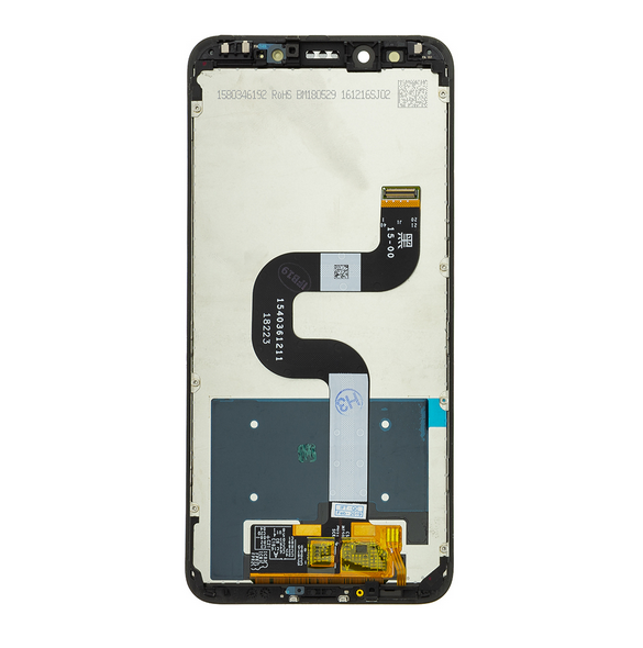 LCD-display + Touch Unit + Framsida för Xiaomi Mi A2 - Svart