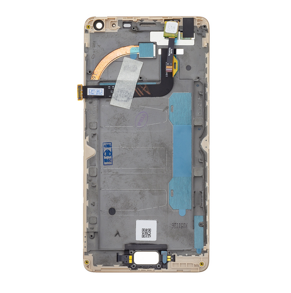 LCD-display + Touch Unit + Framsida Lenovo P1 / P1 Pro - Guld