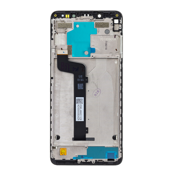 LCD-skärm + beröringsenhet + framsida för Xiaomi Redmi Note 5 - Svart (Service Pack)