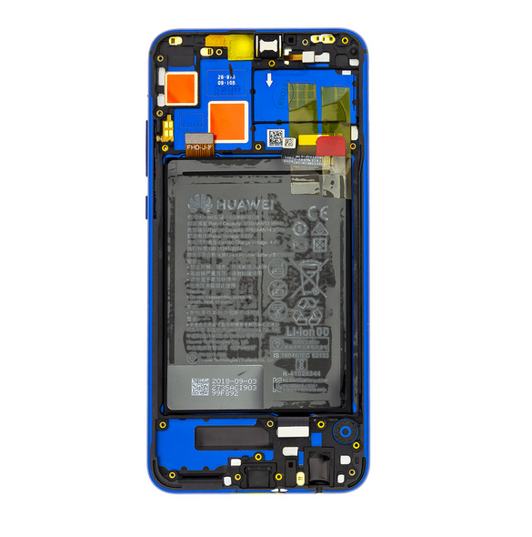 LCD-display + Touch Unit + Framsida Huawei Honor 8X - Blå (Service Pack)