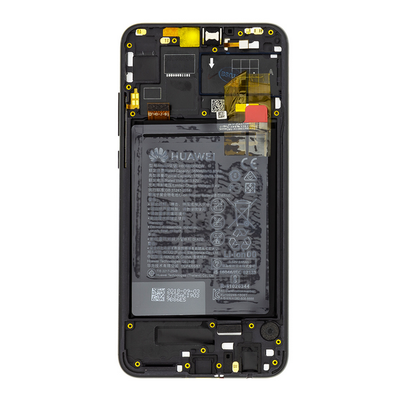 LCD-display + Touch Unit + Framsida Huawei Honor 8X - Svart (Service Pack)