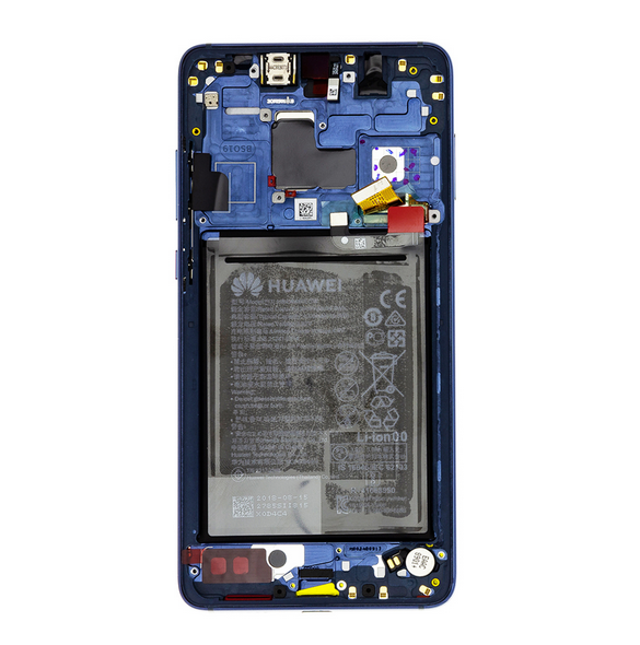 LCD-display + Touch Unit + Framsida Huawei Mate 20 - Blå (Service Pack)
