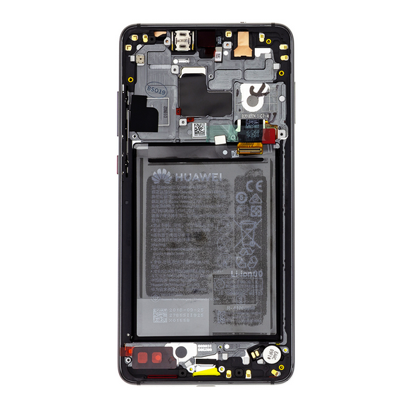LCD-display + Touch Unit + Framsida Huawei Mate 20 - Svart (Service Pack)
