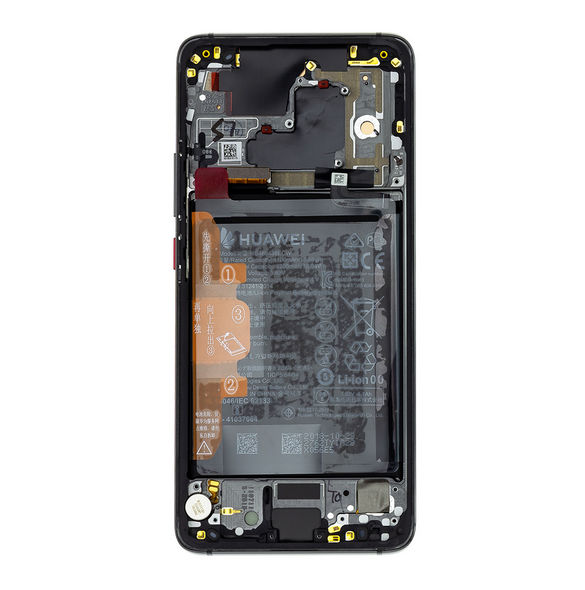 LCD-display + Touch Unit + Framsida Huawei Mate 20 Pro - Svart (Service Pack)