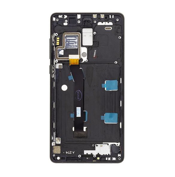 LCD-display + Touch Unit + Framsida för Xiaomi Mi Mix 2 - Svart