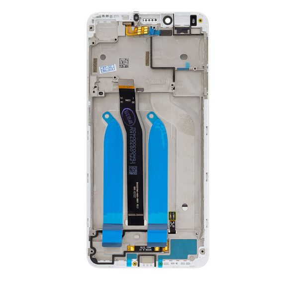 LCD-display + Touch Unit + Framsida för Xiaomi redmi 6 / 6A - Vit