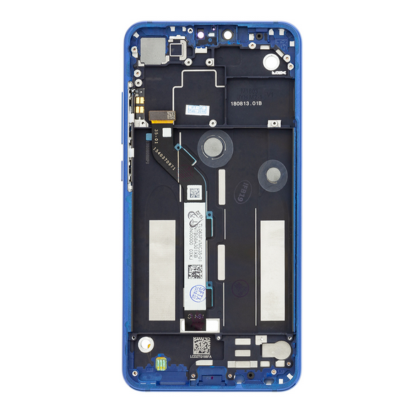 LCD-display + Touch Unit + Framsida för Xiaomi Mi 8 Lite - Blå