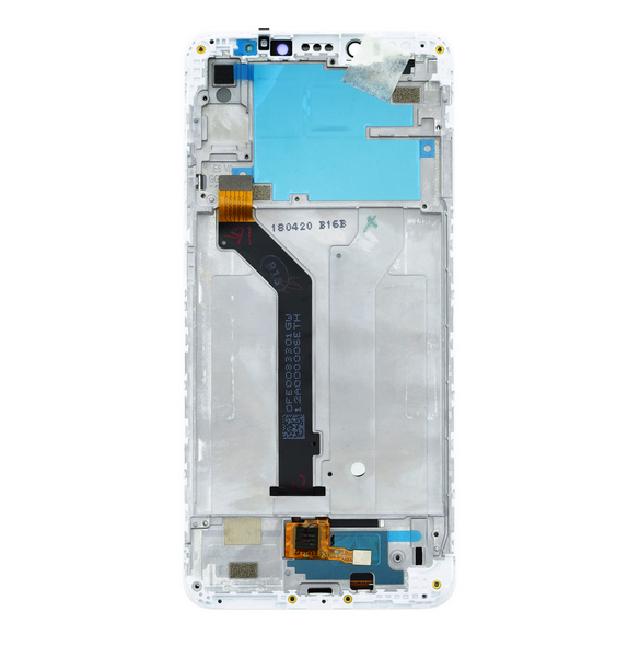 LCD-skärm + beröringsenhet + framsida för Xiaomi Redmi S2 - Vit (Service Pack)