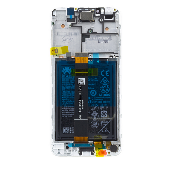 LCD-skärm + beröringsenhet + framsida Huawei Honor 7S - Vit (Service Pack)