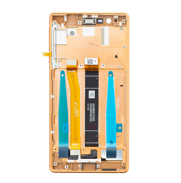 LCD-display + Touch Unit + Framsida Nokia 3 - Koppar (Service Pack)