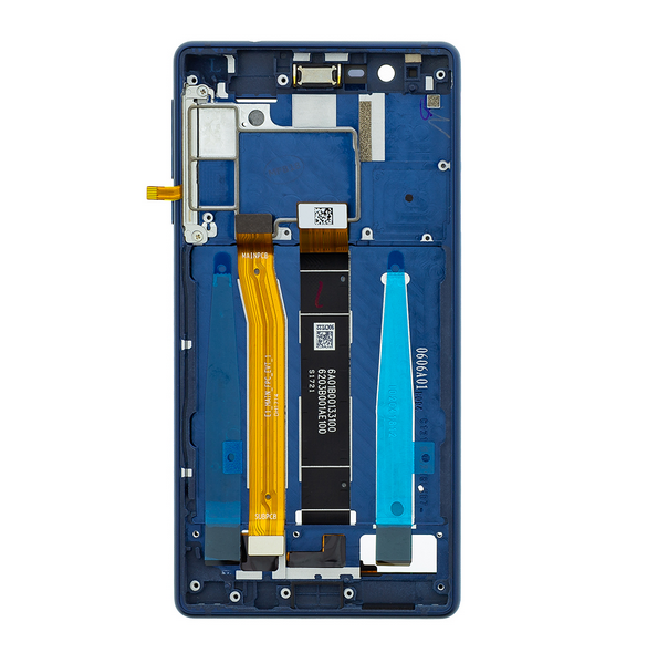 LCD-display + Touch Unit + Framsida Nokia 3 - Blå (Service Pack)