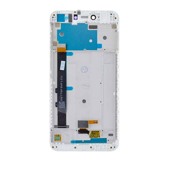 LCD-skärm + beröringsenhet + framsida för Xiaomi Redmi Note 5A Prime - Vit