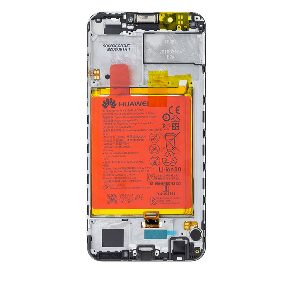 LCD-skärm + peksenhet Huawei Y7 Prime 2018 - Svart (Service Pack)
